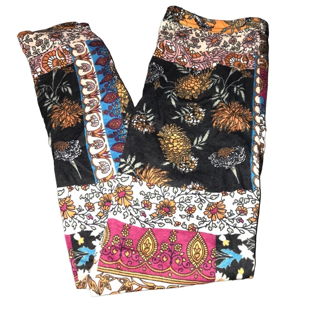 FLORAL ABSTRACT DESIGN CHILDREN'S LEGGINGS